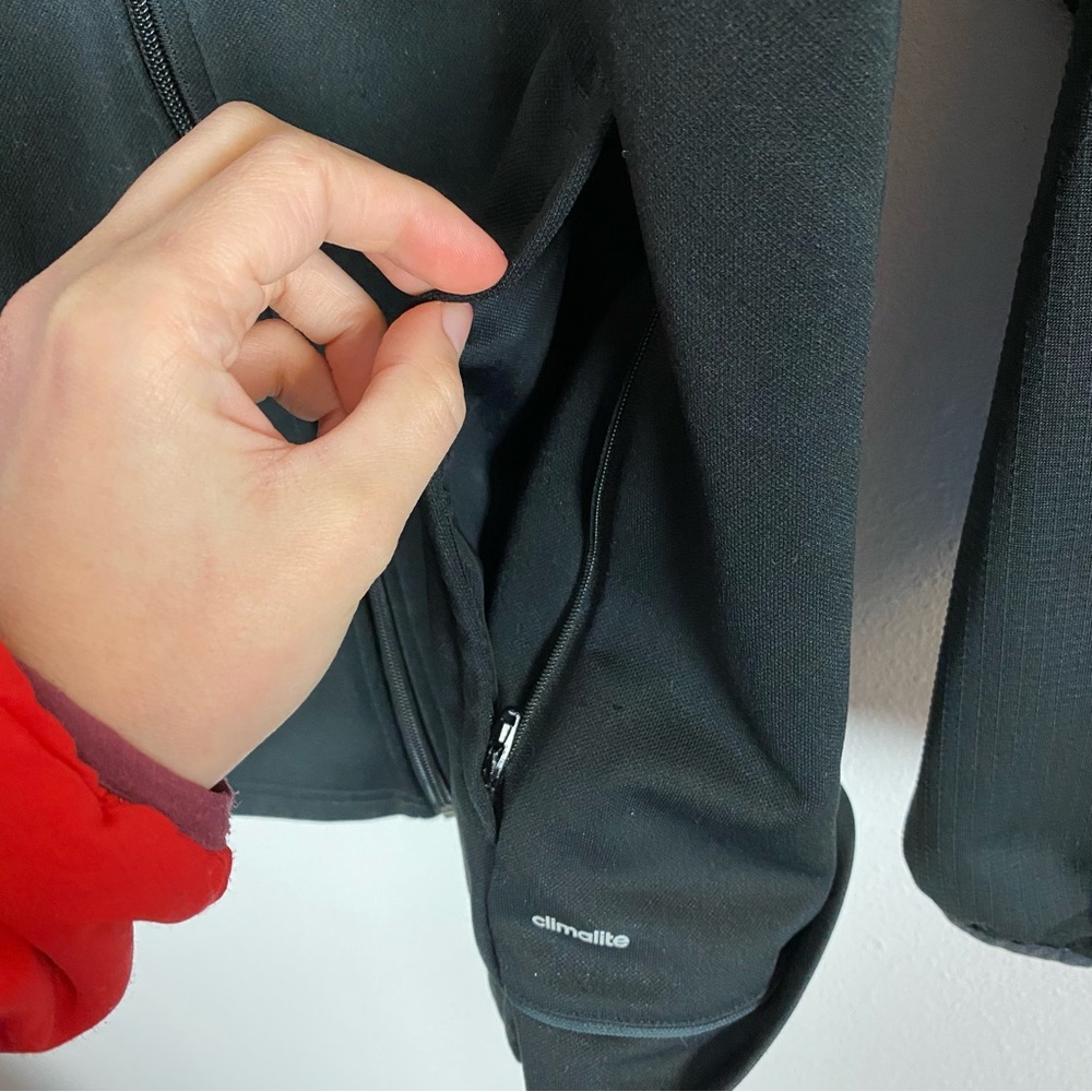 Men's Adidas Climacool Black & White Athletic Training Jacket - Picture 4 of 10